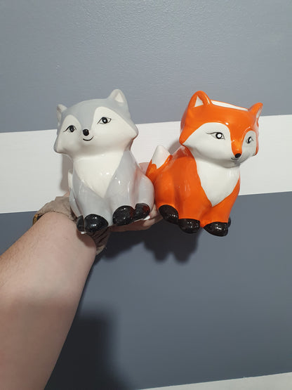 Wax Melt Burner - Felix The Fox Orange Or Grey